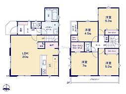 大和市中央6丁目3期 新築戸建 全2棟 1号棟