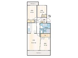 東林間オリエントハウス 3LDKの間取図画像