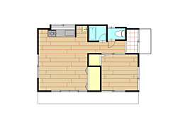 和田貸家 1階1LDKの間取り