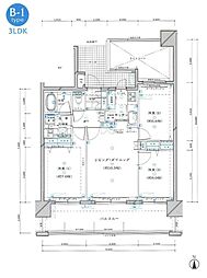 ライフピア戸田芦原 3LDKの間取図画像