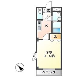 間取図画像 1K