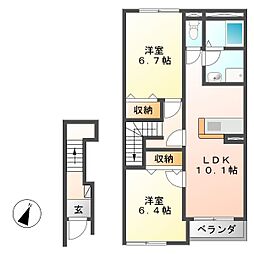 間取図画像 2LDK