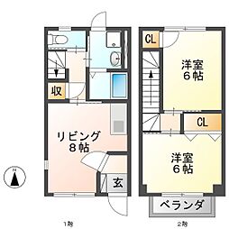 ルネージュK. 2LDKの間取図画像