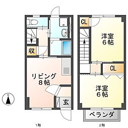 ルネージュK. 2LDKの間取図画像