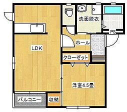 ひなた 1LDKの間取図画像