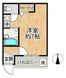 ラ・メゾン・ダイコク ワンルームの間取図画像