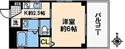 Kaiyoshi神戸 1Kの間取図画像