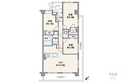 ステイツ本山中町 3LDKの間取図画像