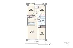 深江駅前ビル 3LDKの間取図画像