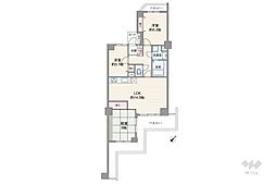 本山ロイヤルマンション 3LDKの間取図画像