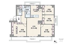 東灘ロイヤルマンション 4LDKの間取図画像