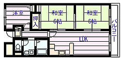 グラード柏原 3LDKの間取図画像