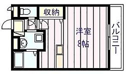 ソレイユ ワンルームの間取図画像