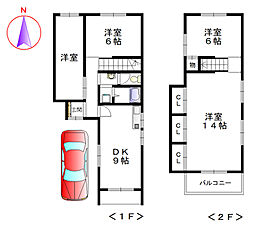 近鉄大阪線 築山駅 徒歩11分 4DKの間取り