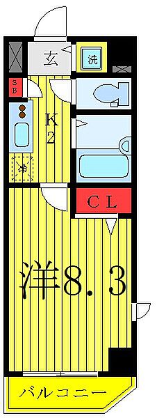 アヴァンツァーレ巣鴨 301｜東京都北区滝野川3丁目(賃貸マンション1K・3階・25.42㎡)の写真 その2