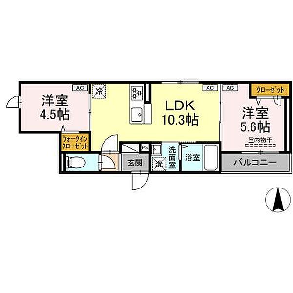 東京都荒川区東尾久4丁目(賃貸アパート2LDK・3階・44.88㎡)の写真 その1