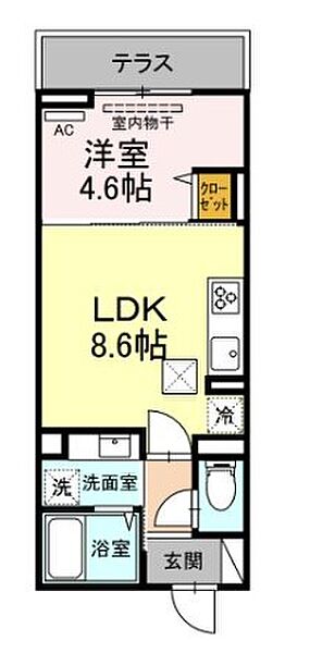 東京都板橋区蓮根2丁目(賃貸アパート1LDK・1階・31.89㎡)の写真 その2
