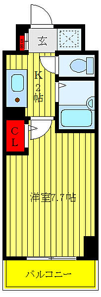 スペーシア飯田橋II 802｜東京都文京区水道2丁目(賃貸マンション1K・8階・21.56㎡)の写真 その2