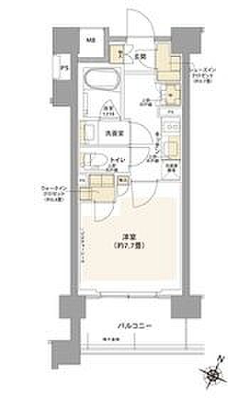 コムレジ赤羽　賃貸棟 507｜東京都北区赤羽南2丁目(賃貸マンション1K・5階・29.20㎡)の写真 その2