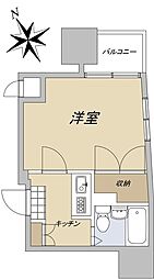 ダイホープラザ千駄木 7階1Kの間取り