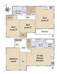 杉並区上荻3丁目戸建 3LDKの間取り