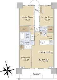 シティテラス杉並方南町サウス 7階1SLDKの間取り