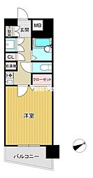 ダイナコート久留米本町 1Kの間取図画像