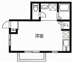 LandmarkViewYOKOHAMA ワンルームの間取図画像