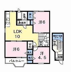 フルールメゾンK 3LDKの間取図画像