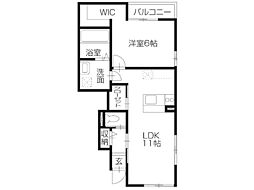LiveStyle6 1LDKの間取図画像