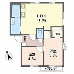 間取図画像 2LDK