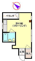 久が原ビル ワンルームの間取図画像