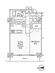 東急東横線 代官山駅 徒歩3分の賃貸マンション 5階1LDKの間取り