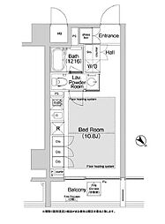 東京メトロ銀座線 渋谷駅 徒歩5分の賃貸マンション 10階ワンルームの間取り