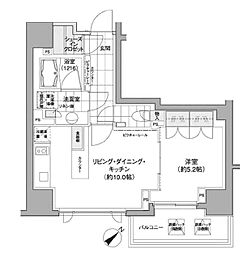 JR山手線 渋谷駅 徒歩5分の賃貸マンション 5階1LDKの間取り