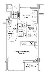 東京メトロ銀座線 渋谷駅 徒歩7分の賃貸マンション 4階1LDKの間取り