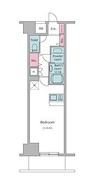 レジディア目白 ワンルームの間取図画像