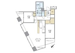 新宿アインスタワー 2LDKの間取図画像