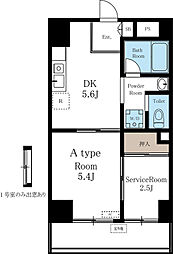 勝山ビル 6階1SDKの間取り