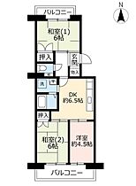 URアルビス池田  ｜ 大阪府池田市八王寺1丁目（賃貸マンション3DK・1階・54.90㎡） その2