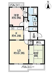 間取図画像 2LDK