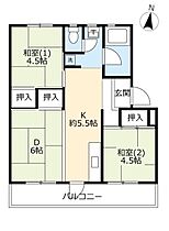 UR金剛  ｜ 大阪府富田林市高辺台3丁目（賃貸マンション2DK・4階・48.64㎡） その2