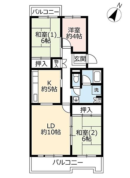 UR藤沢台第三 ｜大阪府富田林市藤沢台1丁目(賃貸マンション3LDK・3階・80.16㎡)の写真 その2