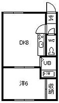 メゾン四季 202 ｜ 北海道深川市一条（賃貸アパート1DK・2階・26.44㎡） その2