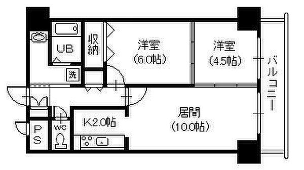 センチュリー旭川 405｜北海道旭川市六条通16丁目(賃貸マンション2LDK・4階・54.63㎡)の写真 その2