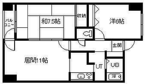 ベルエアーパレス滝川 603｜北海道滝川市大町3丁目(賃貸マンション2LDK・6階・60.17㎡)の写真 その2