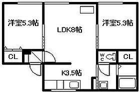 ファミーユ・アベニュー 105 ｜ 北海道深川市広里町1丁目（賃貸アパート2LDK・1階・45.16㎡） その2