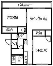 グランクレスト C-7 ｜ 北海道旭川市三条西5丁目（賃貸マンション2LDK・4階・58.68㎡） その2