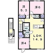 ブルースター 203 ｜ 北海道滝川市花月町2丁目（賃貸アパート3LDK・2階・67.33㎡） その2