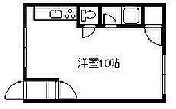 コーポひまわり（芦別） 2階ワンルームの間取り